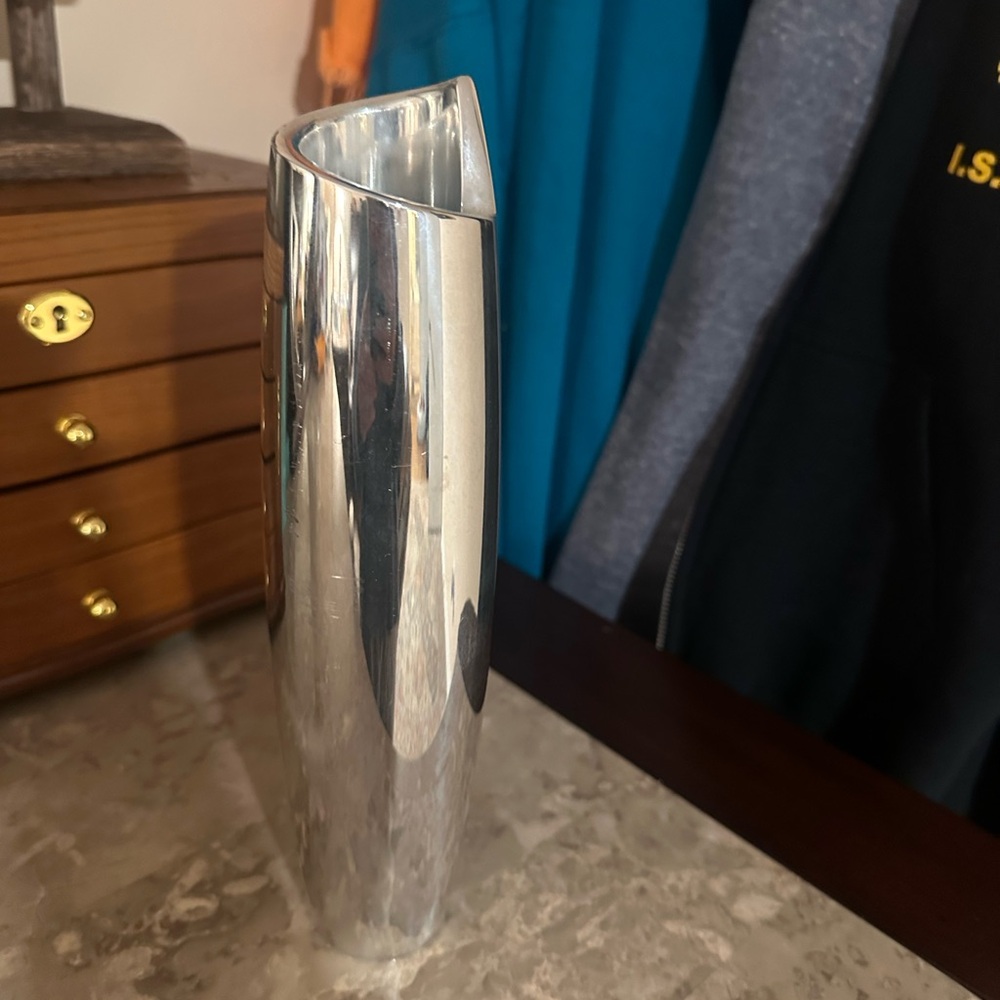 Nambe Silver Modern Vase